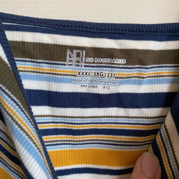 Striped Ribbed Tank - Picture 2 of 2